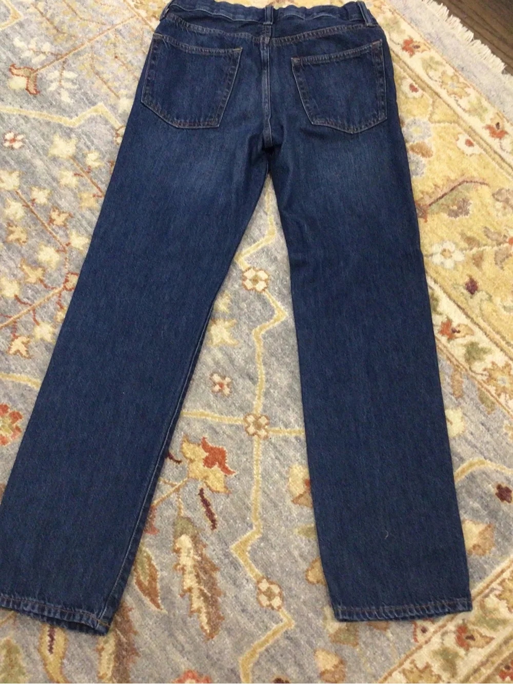GAP Boys Size 16 Original Straight-Leg Jeans in Dark Blue Wash